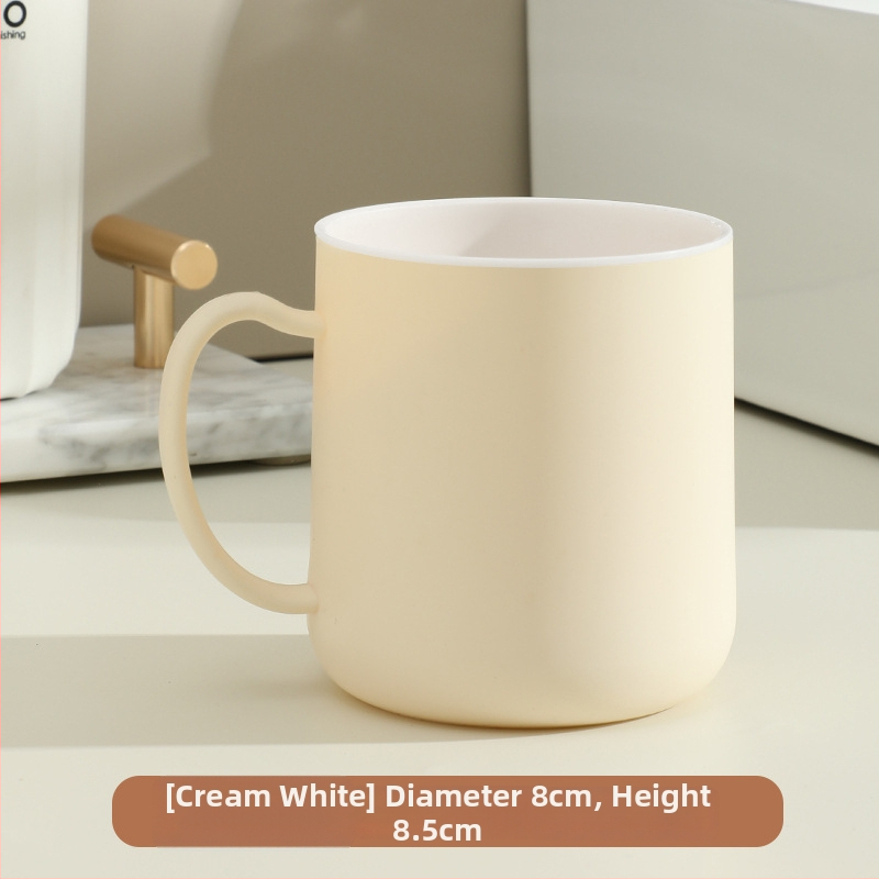 Plastový pohár na vyplachovanie úst, cylindrického tvaru, dvojvrstvová konštrukcia, odolný voči vysokým teplotám, hmotnosť 121 g