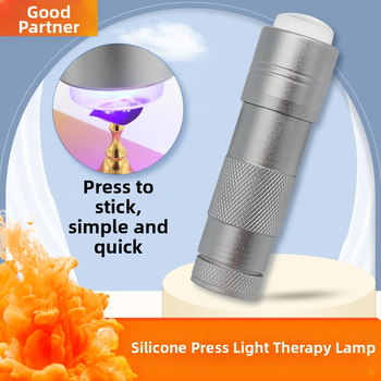 Lampa na manikúru so silikónovým tlačovým svetlom, ručná lampa na reliéf a razítko so flitrami, mini prenosná fototerapeutická lampa na nechty