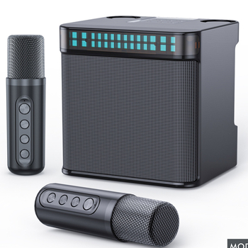 Karaoke zvučni set sa treperavim svjetlima, zaslonom, promjenom glasa, dvostrukom USB podrškom, Bluetooth 5.3 (Bluetooth 5.3; 10W; 20Hz-20kHz; SNR ≥100 dB; Ugrađena baterija 2000–4000 mAh)