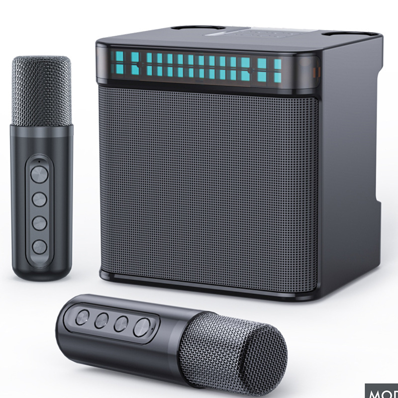Karaoke zvučni set sa treperavim svjetlima, zaslonom, promjenom glasa, dvostrukom USB podrškom, Bluetooth 5.3 (Bluetooth 5.3; 10W; 20Hz-20kHz; SNR ≥100 dB; Ugrađena baterija 2000–4000 mAh)