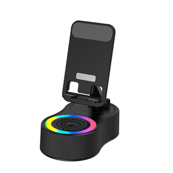Stand 3-în-1 pentru birou cu telefon, difuzor Bluetooth și iluminare RGB (Bluetooth 5.3, 40 Hz–20 kHz, SNR ≥70 dB, baterie încorporată 1200–2000 mAh, 5 W)
