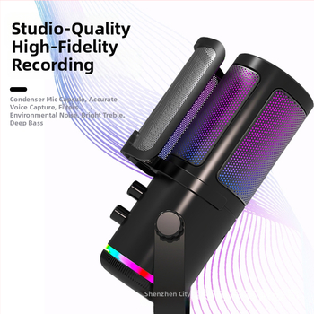 Profesionálny kondenzátorový mikrofón pre živé streamovanie hier (Značka: AUDIMATRIX; Napájanie: 5V; Batéria: Žiadna batéria; Rozsah frekvencie: 100Hz-20kHz)