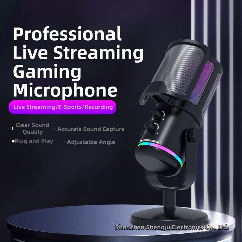 Profesionálny kondenzátorový mikrofón pre živé streamovanie hier (Značka: AUDIMATRIX; Napájanie: 5V; Batéria: Žiadna batéria; Rozsah frekvencie: 100Hz-20kHz)