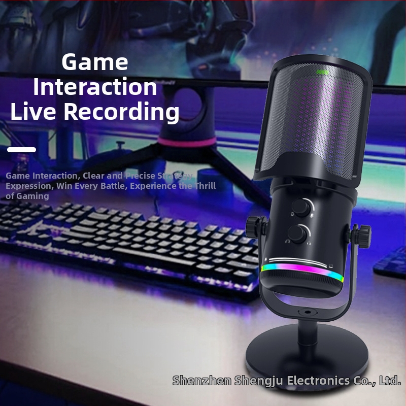 Profesionálny kondenzátorový mikrofón pre živé streamovanie hier (Značka: AUDIMATRIX; Napájanie: 5V; Batéria: Žiadna batéria; Rozsah frekvencie: 100Hz-20kHz)