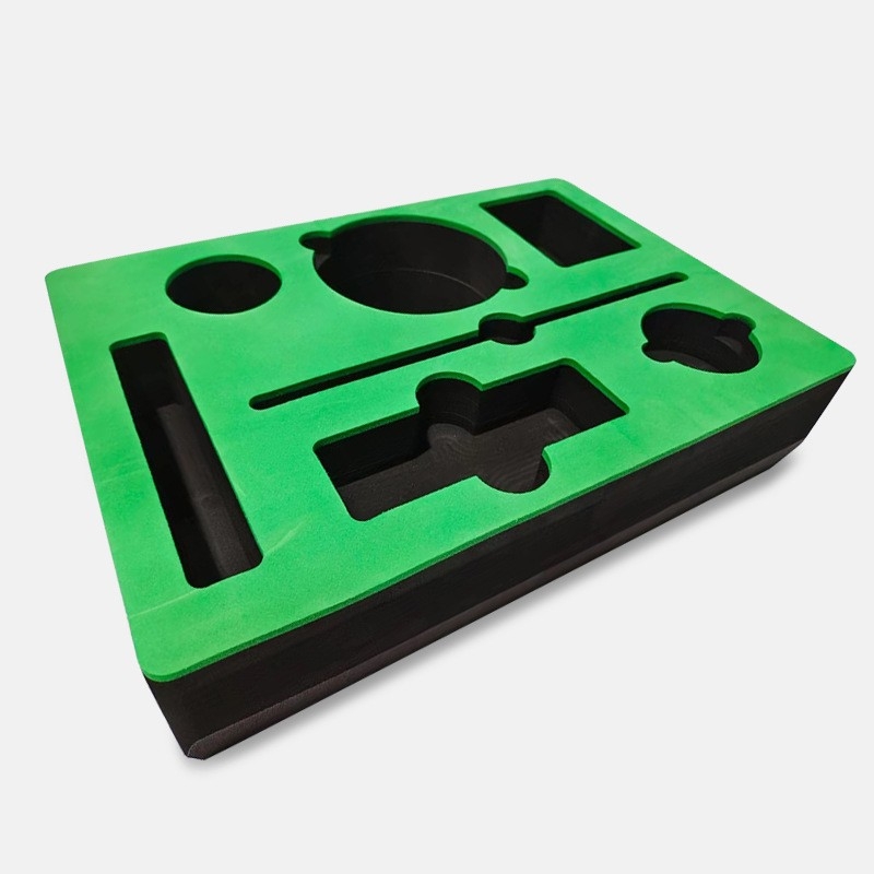 38° EVA pjena ploča visoke gustoće, vatrootporan materijal, prilagodljiva obrada; pogodna za zrakoplovstvo, precizne instrumente, vojnu opremu, umetke u kutije alata, medicinske alate i ambalažu za kozmetiku