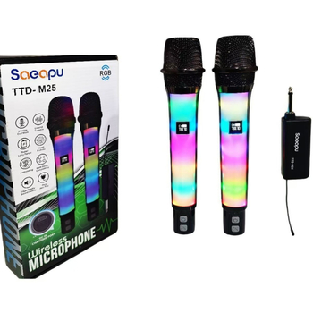 Bežični ručni mikrofon Ttd-m25 s ugrađenom baterijom 500–800 mAh; trajanje baterije 6–8 sati; SNR ≥85 dB; snaga 5W