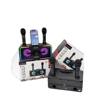 SD215 Bluetooth karaoke zvučnik All-in-One s dvostrukim mikrofonom, 30W, Bluetooth 5.0, 100Hz-20kHz, SNR ≥75 dB, trajanje 3–6h