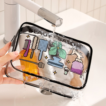 Beilian prozirna kozmetička torbica za putovanje – kubičnog oblika, materijal 600d Oxford, model Also Prepare, za šminkanje