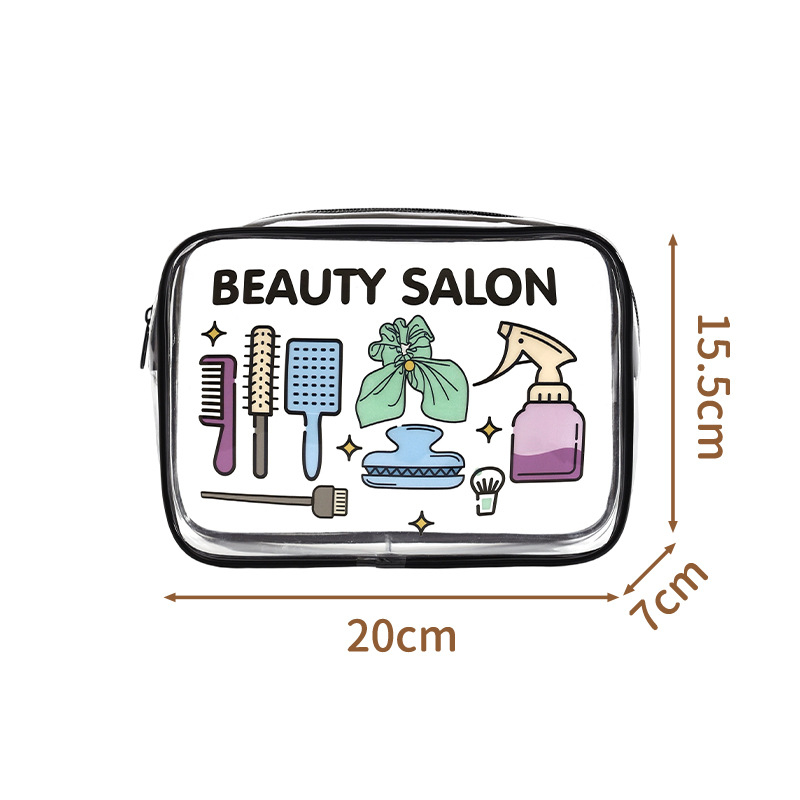 Beilian prozirna kozmetička torbica za putovanje – kubičnog oblika, materijal 600d Oxford, model Also Prepare, za šminkanje