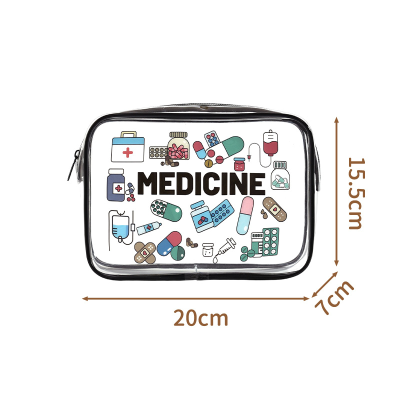 Beilian prozirna kozmetička torbica za putovanje – kubičnog oblika, materijal 600d Oxford, model Also Prepare, za šminkanje
