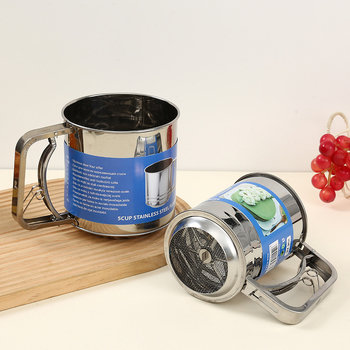 Sito za brašno od nehrđajućeg čelika za kućnu kuhinju, alat za pečenje, moderan minimalistički dizajn, više varijanti