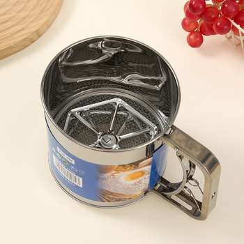 Sito za brašno od nehrđajućeg čelika za kućnu kuhinju, alat za pečenje, moderan minimalistički dizajn, više varijanti