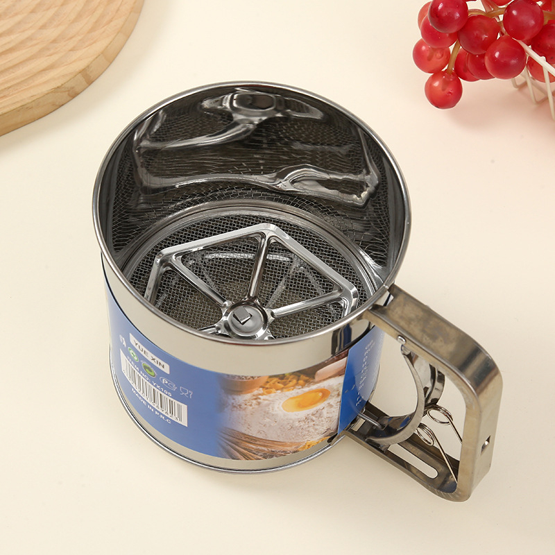 Sito za brašno od nehrđajućeg čelika za kućnu kuhinju, alat za pečenje, moderan minimalistički dizajn, više varijanti