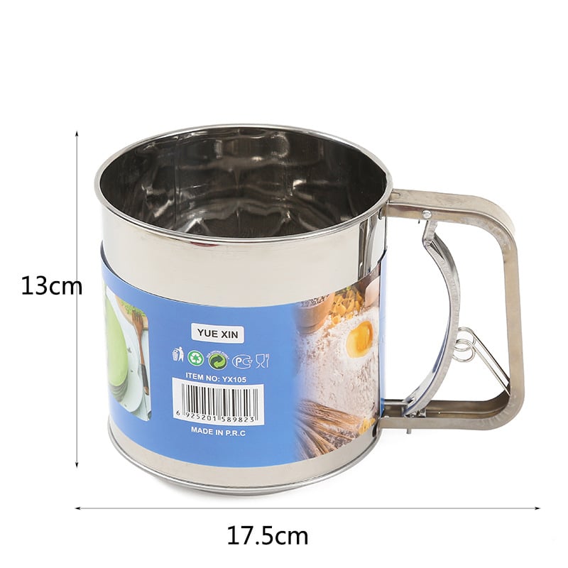 Sito za brašno od nehrđajućeg čelika za kućnu kuhinju, alat za pečenje, moderan minimalistički dizajn, više varijanti