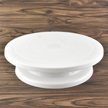 Tavă rotativă pentru decorarea torturilor, manuală, din PP+TPR, fără alimentare electrică