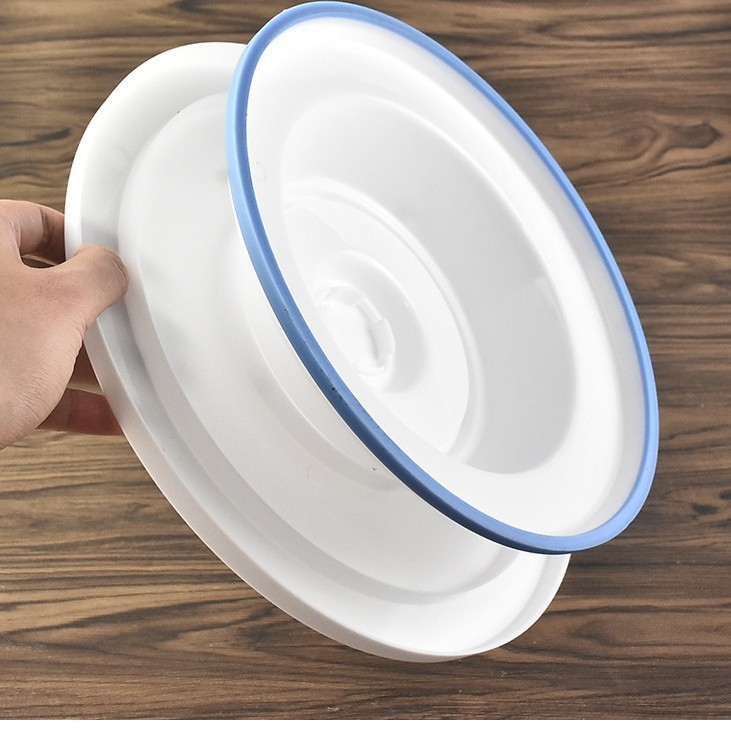 Tavă rotativă pentru decorarea torturilor, manuală, din PP+TPR, fără alimentare electrică