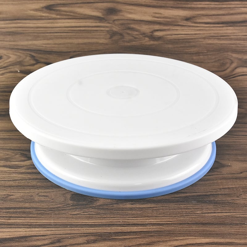 Tavă rotativă pentru decorarea torturilor, manuală, din PP+TPR, fără alimentare electrică