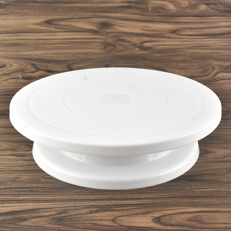 Tavă rotativă pentru decorarea torturilor, manuală, din PP+TPR, fără alimentare electrică