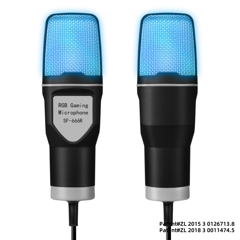 SF-666R USB kondenzatorski mikrofon s nosačem za smanjenje vibracija, omnidirekcionalan, 30 Hz–15 kHz, SNR ≥60 dB, za PC igranje