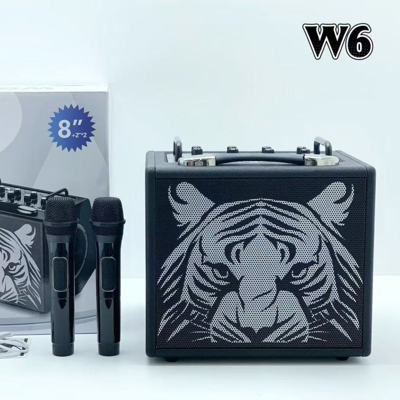 Microfon wireless pentru karaoke cu difuzor încorporat – Putere 100W, Bluetooth 5.3, Baterie 6000mAh, Gama de frecvențe 100 Hz–20 kHz