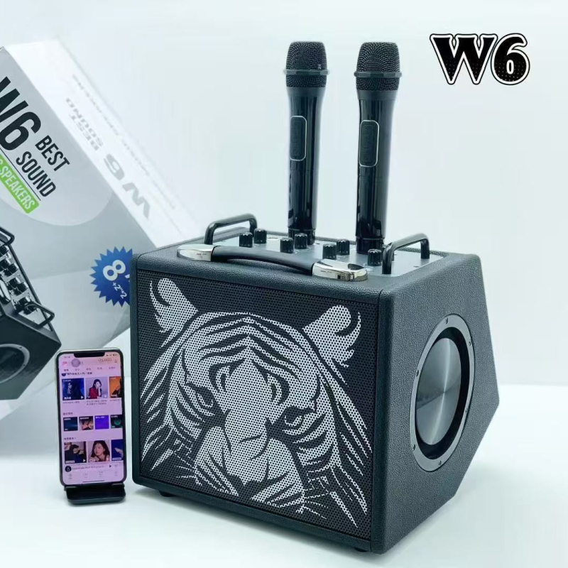 Microfon wireless pentru karaoke cu difuzor încorporat – Putere 100W, Bluetooth 5.3, Baterie 6000mAh, Gama de frecvențe 100 Hz–20 kHz