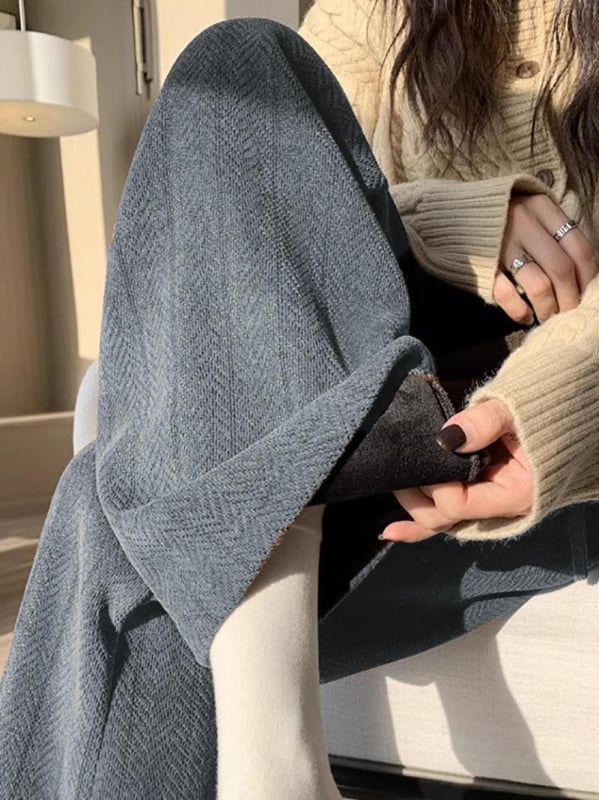 Női egyenes nadrág, magas derekú, 80-90% poliészter, elegáns városi stílus, ősz 2025