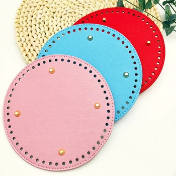 Bază de geantă împletită manual — PU piele, formă rotundă, ușoară, rezistentă la uzură, mărește capacitatea