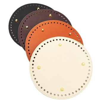 Bază de geantă împletită manual — PU piele, formă rotundă, ușoară, rezistentă la uzură, mărește capacitatea