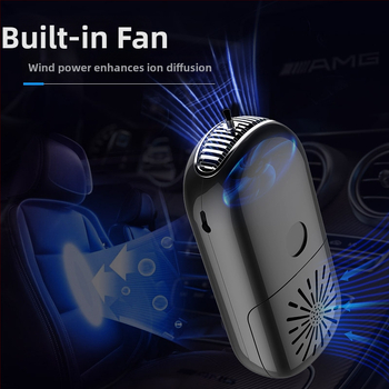 Purificator de aer cu ioni negativi pentru mașină, alimentare USB, design portabil pentru gât/stol, elimină mirosurile și formaldehida, dezinfectează și sterilizează, filtrează PM2.5 și polenul, zgomot 36–45 dB, flux de aer 51–150 m3/h, potrivit pentru spa