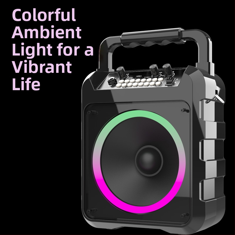 Bluetooth karaoke zvučnik s integriranom baterijom i LED svjetlima, 20W, Bluetooth 5.0, 100Hz-20kHz, SNR ≥85dB