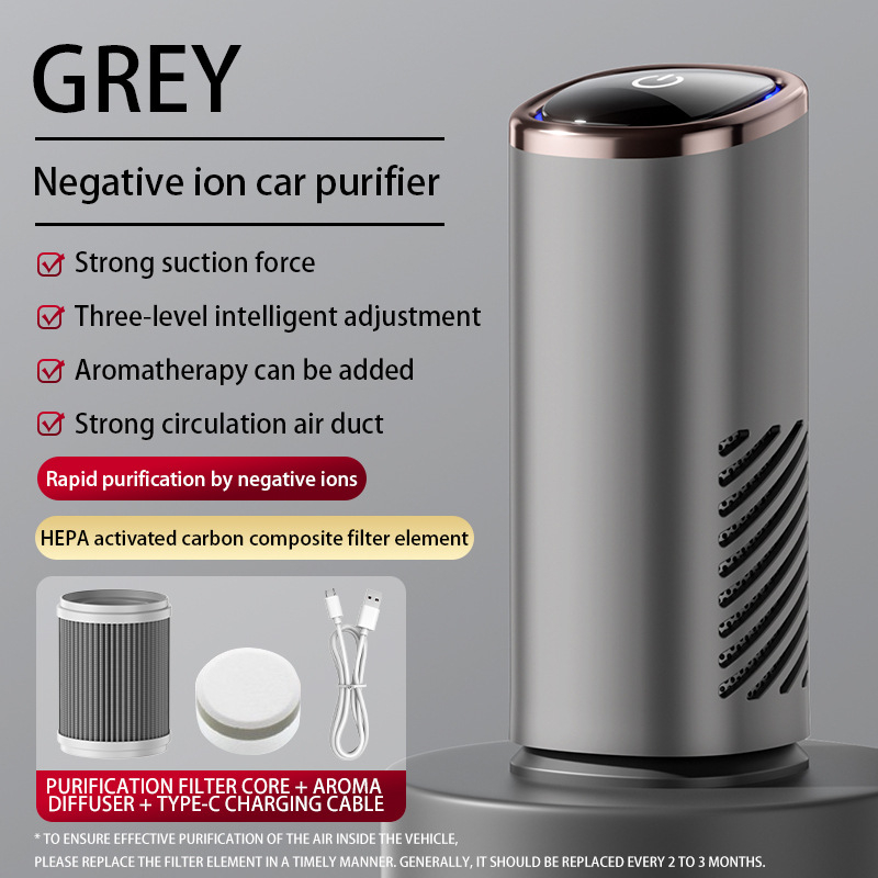 Автомобилен пречиствател на въздуха, модел EJ-JHQ05, 5W USB захранване, 5V, ABS, за автомобил