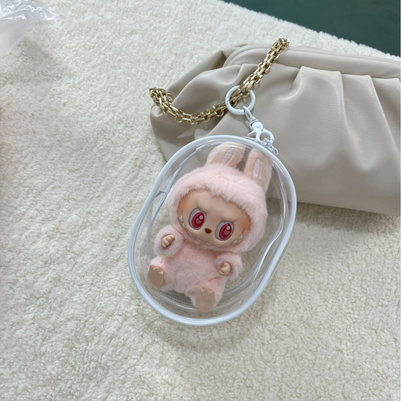 Prozirna PVC torbica za prikazivanje i pohranjivanje malih lutaka (10–20 cm) – prašinu štiti, viseći organizator