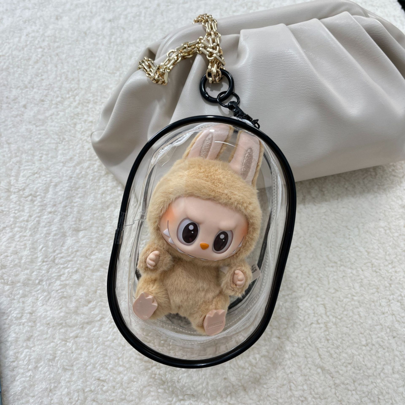 Prozirna PVC torbica za prikazivanje i pohranjivanje malih lutaka (10–20 cm) – prašinu štiti, viseći organizator