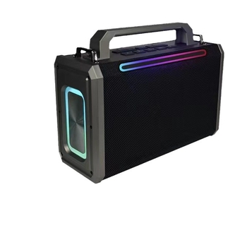 Difuzor Bluetooth portabil, cu curea, 100W, baterie încorporată 8000mAh, Bluetooth 5.3, interval de frecvență 100Hz-20kHz, SNR ≥75dB, slot pentru card, iluminare LED