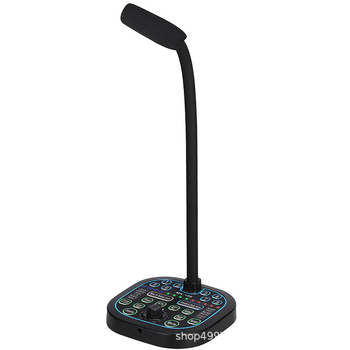 Mikrofón na zmenu hlasu s audiokartou pre PC a mobil, omnidirečný, pohyblivý vinut kapsule, SNR ≥ 70 dB