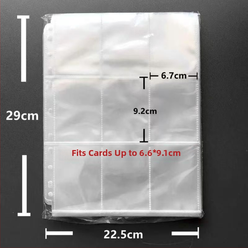 Album na uloženie kariet s 11 dierami, 3 vrstvami, vnútorné strany s mriežkou 9 štvorcov, PP vnútorné strany, prispôsobiteľný, kompatibilný so 3 dierami