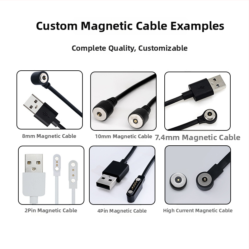 Γωνιακό μαγνητικό καλώδιο φόρτισης, 10 mm μαγνητική διεπαφή, μαγνήτης N52, κυκλικό μαγνητικό καλώδιο, συμβατό με παιχνίδια, μασάζ και καλλυντικές συσκευές