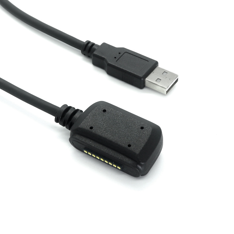 Μαγνητικό USB καλώδιο φόρτισης για έξυπνες συσκευές, USB 2.0 AM προς 9P pogo pin, Goochain, προσαρμόσιμο μοντέλο, Κωδικός προϊόντος L24030802