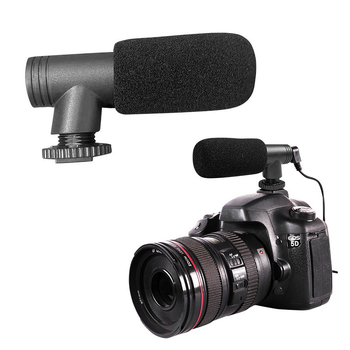 Kamera shotgun mikrofon, dizajn u obliku L, 3,5 mm priključak, za snimanje videa, frekvencijski raspon 100 Hz-20 kHz, SNR ≥70 dB