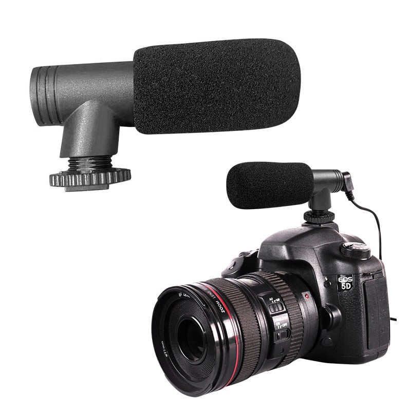 Kamera shotgun mikrofon, dizajn u obliku L, 3,5 mm priključak, za snimanje videa, frekvencijski raspon 100 Hz-20 kHz, SNR ≥70 dB
