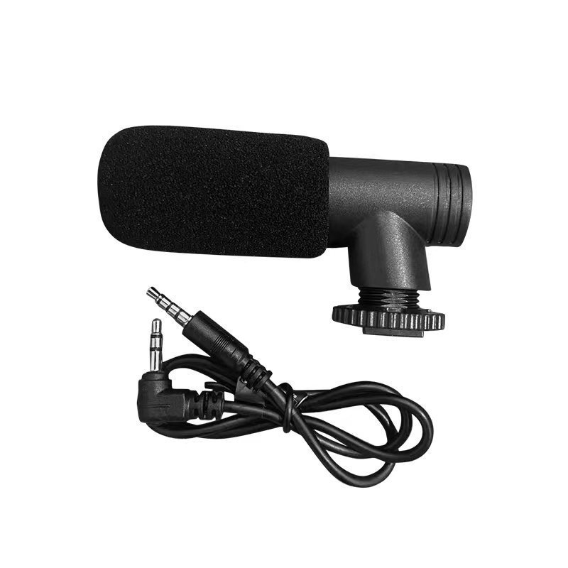 Kamera shotgun mikrofon, dizajn u obliku L, 3,5 mm priključak, za snimanje videa, frekvencijski raspon 100 Hz-20 kHz, SNR ≥70 dB