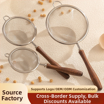 Nerezová oceľová sitko na múku s ultratenkým sitom, protišmykové, tepelne odolné, spracovanie na mieru