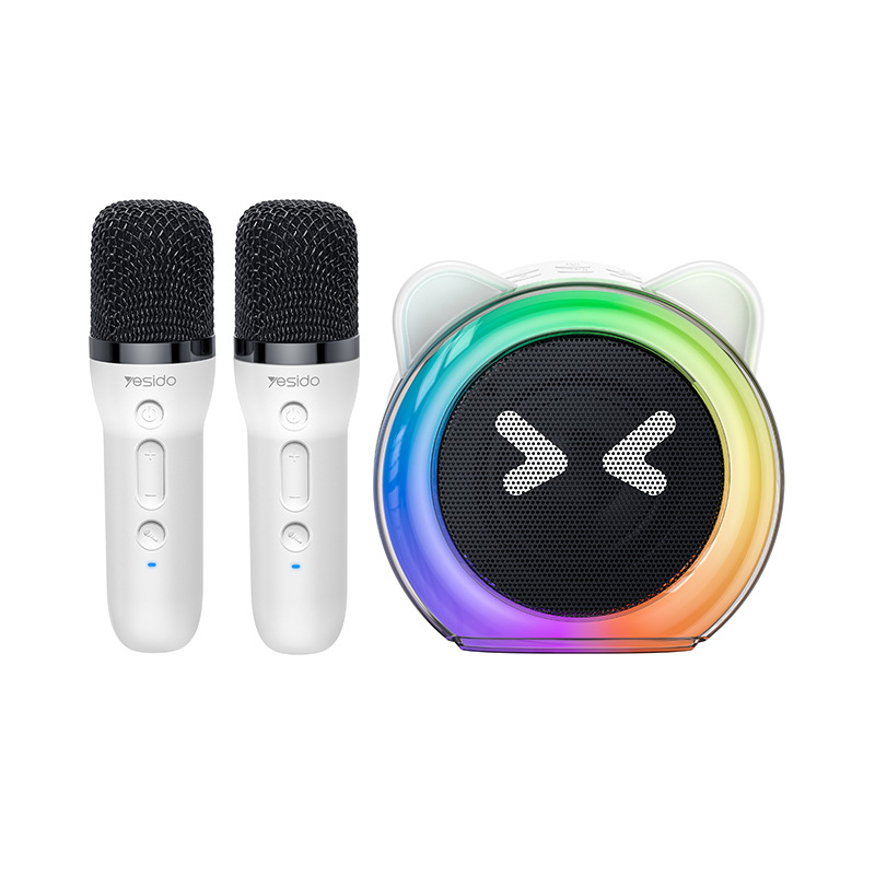 Yesido bežični Bluetooth zvučnik, prenosni dječji karaoke s mikrofonom i subwooferom, sve-u-jednom pojačalo