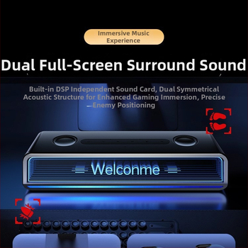 Bluetooth stolne zvučnike za računalo, 2.0 stereo, jak bas, RGB osvjetljenje, ugrađena baterija, USB-C napajanje