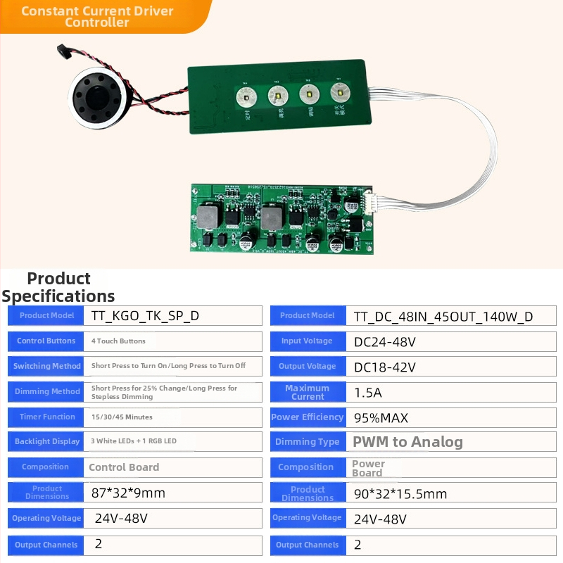 Controller circuit LED pentru iluminat stradal cu senzori inteligenți – înaltă putere, reglaj fără trepte prin apăsare lungă