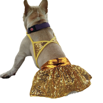 Flitteres állat bikini fürdőruha, kutyáknak és macskáknak, poliészter, Zhejiang-eredetű