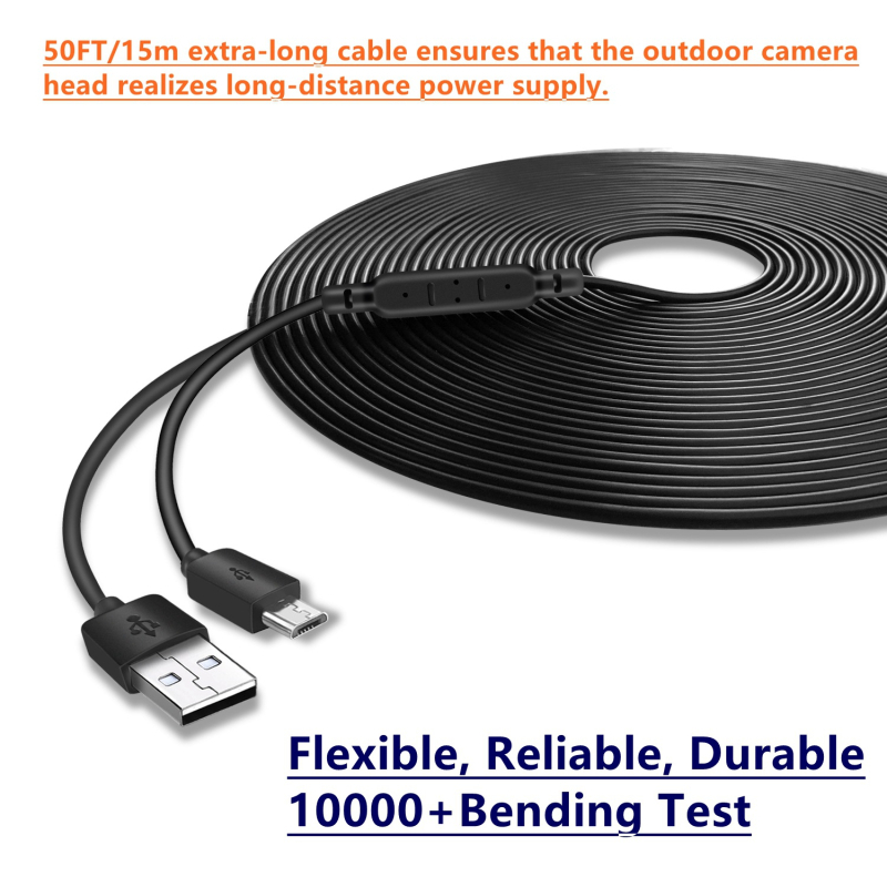 Καλώδιο φόρτισης USB προς Micro-USB, μοντέλο 009815B, για κεφαλή κάμερας και κινητές συσκευές