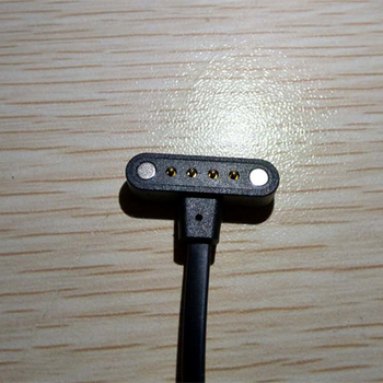 USB magnetický nabíjací kábel pre smart hodinky, náramok, T-typ, 4-pin, 9,0 mm rozostup, haisuda, univerzálna kompatibilita