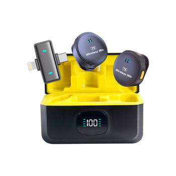 Microfon lavalier cu fir Q9, interfață audio 2 canale, baterie încorporată, 20Hz-20kHz, SNR ≥70dB pentru live streaming
