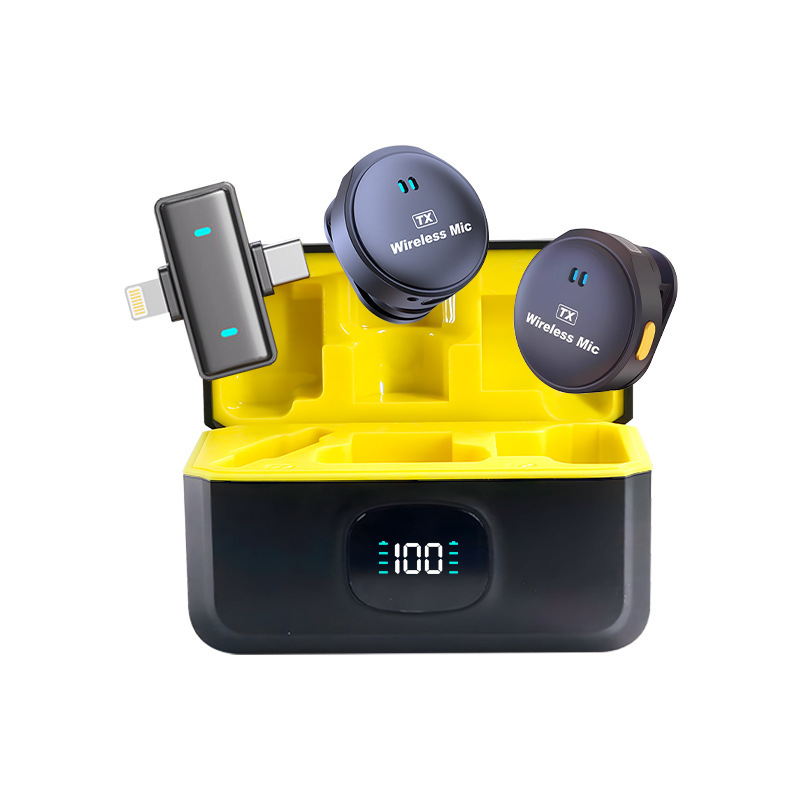 Microfon lavalier cu fir Q9, interfață audio 2 canale, baterie încorporată, 20Hz-20kHz, SNR ≥70dB pentru live streaming